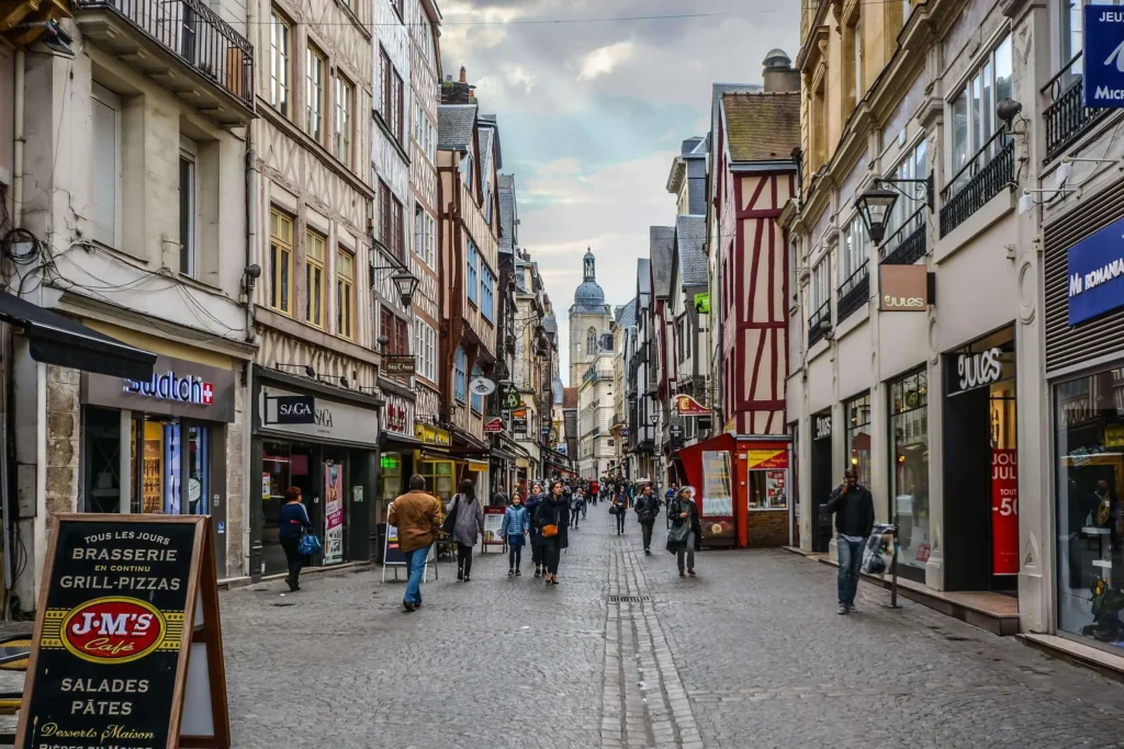The Gros-Horloge street - the Big Clock street in Rouen