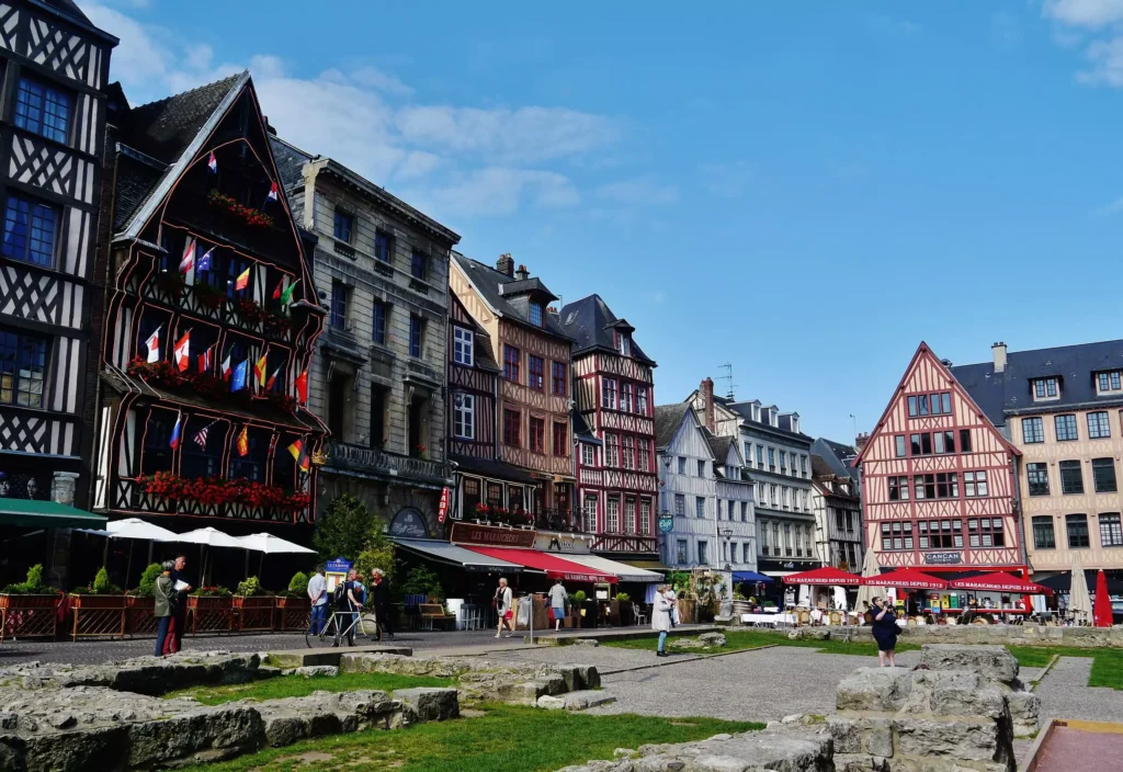 The Old Market square in Rouen 